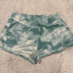 Women’s XS Old Navy Green Tie-Dye Drawstring Shorts – Pull-On with Pockets
